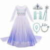 Picture of Girl Princess Snow Party Dress Queen White Costumes with Accessories (8 Years, White 2 with Accessories)