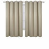 Picture of LEMOMO Beige Thermal Blackout Curtains/52 x 63 Inch/Set of 2 Panels Room Darkening Curtains for Bedroom