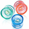 Picture of MAGICYOYO K2 Plus Crystal Yoyos for Kids, Dual Purpose Responsive Yo-yo for Beginner, Replacement Unresponsive Bearing for Intermediate, + 15 Strings, 3 Bags,3 Bearing Removers(Green + Blue + Orange)