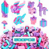 Picture of Building Bricks 500 Pieces Set ,Classic Colors Building Blocks Toys,Compatible with All Major Brands,Birthday Gift for Kids (Pink-Purple)