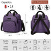 Picture of SCORLIA Insulated Lunch Bag Thermal Backpack, 3 in 1 Convertible Lunch Tote with Side pockets for Women, Tall lunch Cooler Box with Drinks Holder for Girls, Kids, School, Office, Beach, Picnic, Purple