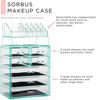 Picture of Sorbus Cosmetic Makeup and Jewelry Storage Case Display - Spacious Design - Great for Bathroom, Dresser, Vanity and Countertop (3 Large, 4 Small Drawers, Teal Thrill)