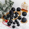 Picture of XmasExp 20ct Christmas Ball Ornaments Shatterproof Xmas Tree Hanging Balls Halloween Decorations Perfect for Holiday Wedding Christmas Halloween Decor(3.15", Black)