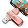 Picture of Gulloe USB 3.0 Flash Drive 512GB Intended for iPhone, USB Memory Stick External Storage Thumb Drive Photo Stick Compatible with iPhone, Android, Computer (Rose Gold)