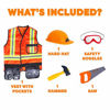 Picture of TeganPlay Construction Worker Costume for Boys Role Play Dress Up Kids Construction Vest with Hard Hat and Toy Tools for 3-8 years old