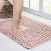 Picture of Walensee Large Bathroom Rug Non Slip Bath Mat (47x17 Inch Dusty Pink) Water Absorbent Super Soft Shaggy Chenille Machine Washable Dry Extra Thick Perfect Absorbant Best Plush Carpet for Shower Floor