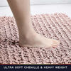 Picture of Walensee Large Bathroom Rug Non Slip Bath Mat (47x17 Inch Dusty Pink) Water Absorbent Super Soft Shaggy Chenille Machine Washable Dry Extra Thick Perfect Absorbant Best Plush Carpet for Shower Floor