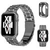 Picture of Hallsen Compatible with Apple Watch Band 44mm 42mm 40mm 38mm, Premium Solid Stainless Steel Metal Replacement Wristband Bracelet Strap for iWatch Se Series 6/5/4/3/2/1 (Matte Gray/ Polished Gray, 42/44mm)