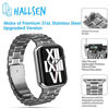 Picture of Hallsen Compatible with Apple Watch Band 44mm 42mm 40mm 38mm, Premium Solid Stainless Steel Metal Replacement Wristband Bracelet Strap for iWatch Se Series 6/5/4/3/2/1 (Matte Gray/ Polished Gray, 42/44mm)