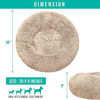 Picture of PetAmi Donut Dog Bed for Medium Dog, Round Calming Puppy Bed, Cat Bed Cuddler, Faux Fur Dog Pillow, Washable Pet Bed, Anti Anxiety Fluffy Plush Soft Cushion Bed for Small Dogs, Taupe 30"