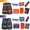 Picture of Kids Tactical Vest Kit 2-Pack for Nerf Guns N-Strike Elite Series Gun Wars with 100 Pcs Refill Darts, 2 Reload Clip, 2 Dart Pouch, 2 Tube Mask, 2 Wrist Band and 2 Protective Glass, Suit for Boys Girls