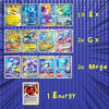 Picture of FASISOY 100Pcs Card Set Cartoon Game Card Ultra Rare Random Children GX Trading Cards TCG Style Card,Flash Card Holo EX Full Art59EX+20GX+20MEGA+1ENERGY Great Gift for Kids