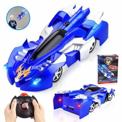 Picture of INLAIER Remote Control Car Gravity Defying RC Car Race Car Toys for Floor and Wall or Glass, Rechargeable Fast RC Car 360°Rotating Stunt Wall Climbing Car RC Cars for Kids and Adults