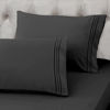 Picture of YumHome Luxury King Bed Sheets Set - Super Soft Brushed Microfiber 1800 Thread Count King Size Sheets with 15-Inch Deep Pocket - Breathable Wrinkle and Hypoallergenic-4 Piece(King,Black)