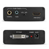 Picture of TNP HDMI to DVI Converter with Audio Out - HDMI to DVI Video Audio Adapter Sound Splitter to 3.5mm AUX Auxiliary / 2 RCA Stereo & Coaxial Output Jack Connector Plug, 1080P 720P, 5.1 & 2 Channel