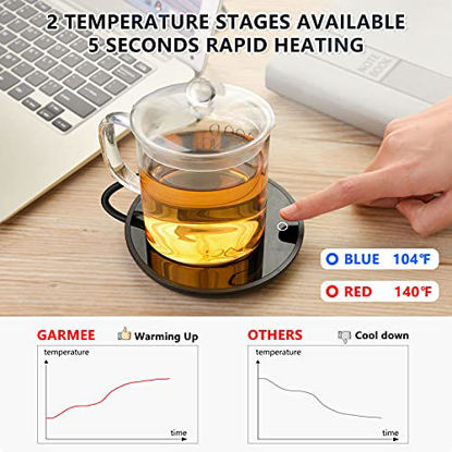 Picture of GARMEE Electric Coffee Warmer, Smart Coffee Warmers for Office Desk, Mug Warmer with 2 Temperature Settings, Cup Warmer Tea Warmer, Electric Beverage Warmer, Drink Warmer for Cocoa, Tea, Milk