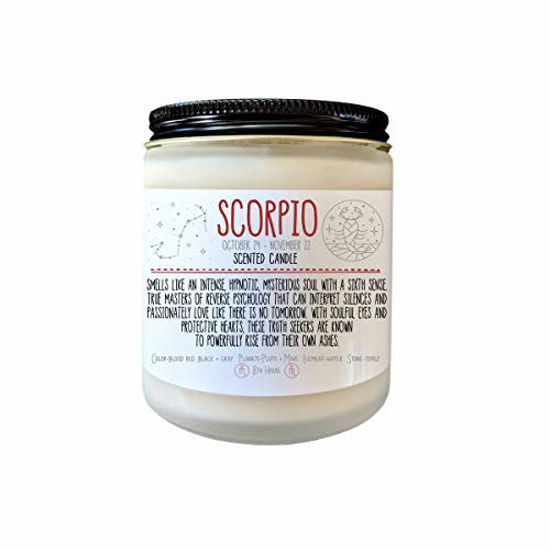 Picture of Scorpio Gift Zodiac Candle Zodiac Gifts Birthday Gift Birthday Candle Birthday Gift for Her Birthday gift for Friend Holiday Gift Under 20