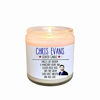 Picture of Chris Evans Scented Candle Gift for Her Fan Gift Pop Culture Candle Celebrity Candle Candle Gift Celebrity Merch Captain America