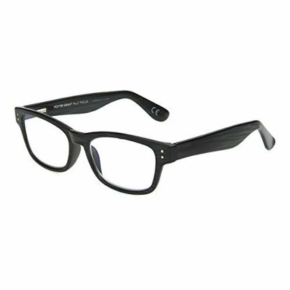 Picture of Foster Grant Conan Multifocus Rectangular Reading Glasses, Black and Milky Grey/Transparent, 54 mm + 2