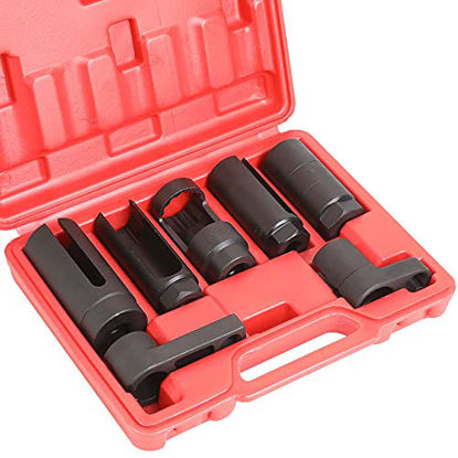 Picture of WYNNsky Oxygen Sensor Remover Set, Oxygen Sensor & Oil Pressure Sending Unit Master Sensor Socket Set, 7 Pieces O2 Sensor Socket Set