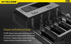 Picture of NITECORE New i4 2016 universal smart battery Charger with Ac and 12V DC (Car) power cords with EdisonBright BBX3 battery carry case