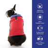 Picture of Gooby Sports Vest Dog Jacket - Red, X-Large - Reflective Dog Vest with D Ring Leash - Warm Fleece Lined Small Dog Sweater, Hook and Loop Closure - Dog Clothes for Small Dogs Boy or Girl Dog Sweater