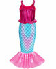 Picture of Funna Girls Mermaid Costume Princess Dress Up with Accessories Pink, 4T