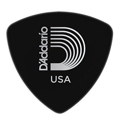 Picture of D'Addario Black Celluloid Guitar Picks, 100 pack, Light, Wide Shape