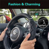 Picture of PINCTROT Small Size Steering Wheel Cover Great Grip with 3D Honeycomb Anti-Slip Design, 14 Inch (All Black)