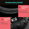 Picture of PINCTROT Small Size Steering Wheel Cover Great Grip with 3D Honeycomb Anti-Slip Design, 14 Inch (All Black)