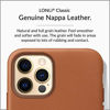 Picture of LONLI Classic | Genuine Nappa Leather Case with Built-in Magnets for MagSafe - for Apple iPhone 12 Pro Max - (6.7 inch, Caramel)