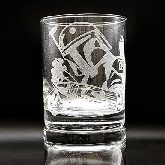 Picture of BOBA FETT MANDALORIAN Engraved Whiskey Glass