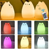 Picture of Cat Lamp, NeoJoy Remote Control Silicone Kitty Night Light for Kids Toddler Baby Girls Rechargeable Cute Kawaii Nightlight