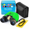 Picture of Binoculars for Kids - 8X22 Kids Binoculars Boys, Girls - Shockproof - Boys Toys Age 3-14 - Birthday Present - Holiday Toy List 2021 for Boys with High Resolution (Green)