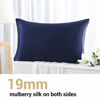Picture of ZIMASILK 100% Mulberry Silk Pillowcase for Hair and Skin Health,Both Side 19 Momme Silk,1pc (Queen 20''x30'', Navy Blue)