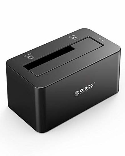 Picture of ORICO USB 3.0 to SATA Hard Drive Docking Station Tool Free Supports 8TB for 2.5 or 3.5 Inch HDD SSD with 3.3Ft USB Cable - Black