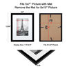 Picture of upsimples 8x10 Picture Frame Set of 5,Display Pictures 5x7 with Mat or 8x10 Without Mat,Wall Gallery Photo Frames,Black