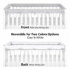 Picture of TILLYOU 4-Piece Minky Dot Baby Crib Rail Cover Protector Set from Chewing, Safe Teething Guard Wrap for Standard Cribs, 100% Silky Soft Microfiber Polyester, Fits Side and Front Rails, Pale Grey