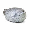 Picture of Chubby Blob Seal Pillow, Stuffed Cotton Plush Animal Toy Cute Ocean Plush Pillows Grey Medium ( 17.3 in)