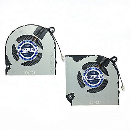 Picture of Landalanya Replacement CPU and GPU Fan for Acer Nitro 5 Gaming Laptop AN515-55-59KS AN515-54-5812/51M5 AN515-54-728C AN515-54-5695/599H AN517-51, Acer Nitro 7 AN715-51 AN715-51-73BU AN715-51-76LS/796C