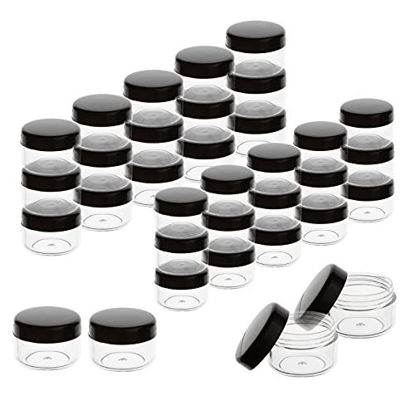 50 Pack 8 OZ Plastic Jars Round Clear Cosmetic Container Jars with Lids,  Eternal Moment Plastic Slime Jars for Lotion, Cream, Ointments, Makeup, Eye  shadow, Rhinestone, Samples, Pot, Travel Storage 8 Ounce