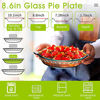 Picture of ZYER Glass Pie Plate Clear Pie Baking Pan Pie Pan with Handles Glass Pie Dish for Baking , 8-35 Inch 2 Pack