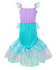 Picture of Mermaid Costume for Girls Princess Dress Up with Crown and Jewelry 5