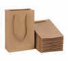 Picture of driew Kraft Paper Bags, Small Gift Bags Brown Gift Bags 5x2x7.5 inches with Cotton Handle Pack of 50