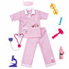 Picture of Kids Animal Doctor Role Play Costume Veterinarian Pretend Play Dress Up Set with Medical Kit (6-8 Years, Pink)