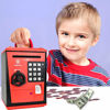 Picture of Lyght Kids Safe Box with Fingerprint Code, Talking Piggy Bank, ATM Savings Bank for Real Money, Great Toy Gift for Children(Black/Red)