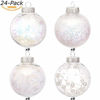 Picture of Sea Team 70mm/2.76" Shatterproof Clear Plastic Christmas Ball Ornaments Decorative Xmas Balls Baubles Set with Stuffed Delicate Decorations (24 Counts, Iridescent)