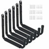 Picture of Heavy Duty Garage Storage Utility Hooks with 9''Jumbo Arm, Wall Mount Garage Hanger & Organizer for Ladder Tool Chair Hose(6 Pack - Black)