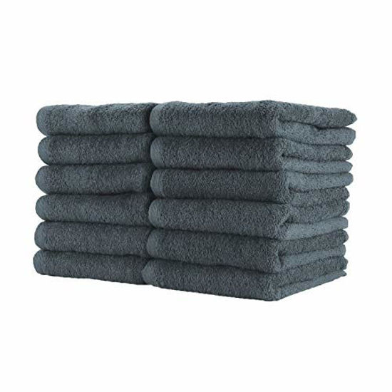 Picture of Arkwright Bleach Safe Salon Towels (16x27, 12-Pack) - 100% Cotton Bleach Proof, Bleach Safe, Bleach Resistant Towels (Charcoal, 1)