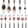 Picture of OMANIAC Professional Makeup Brushes Set (12Pcs), Pearl Flash Handles, Comfortable To Hold And Easy To Use. Eyeshadow, Blush, Blending, Full Face Makeup Brushes Kit With Makeup Brushes Holder.